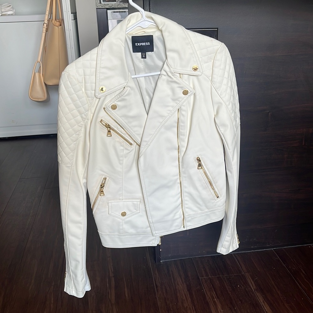 White express leather jacket